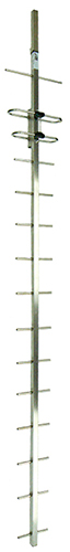 UHF Digital TV 15 element dual-dipole Yagi, aluminium, 520-820MHz, specify 15 Ch, 100W, 12.1dBd – 1.85m